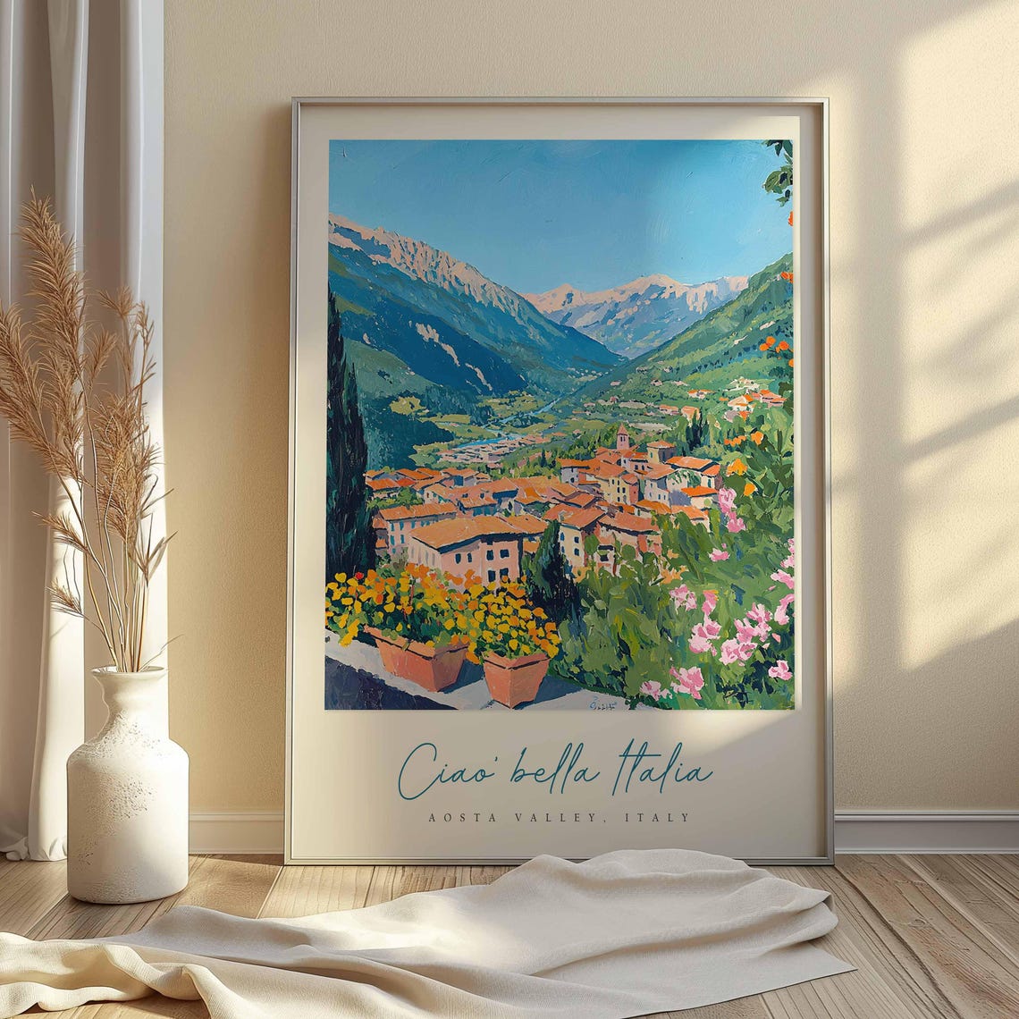 Aosta Valley Poster Aosta Valley Travel Print Aosta Valley Travel Art Aosta Valley Wall Art Italy Art Italy Travel Decor Travel Gift - Image 2