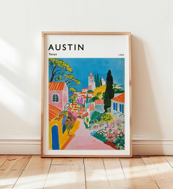 Austin Texas Travel Poster, Live Music Capital