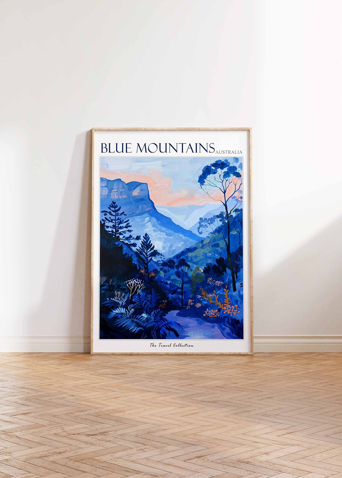 Blue Mountains Australia Travel Poster, Decor Print - Image 2