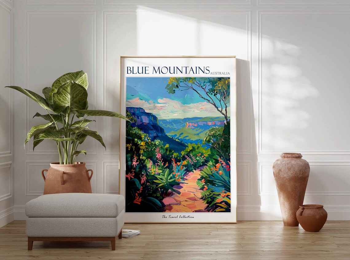 Blue Mountains Australia Travel Poster, Wall Art Print - Image 2