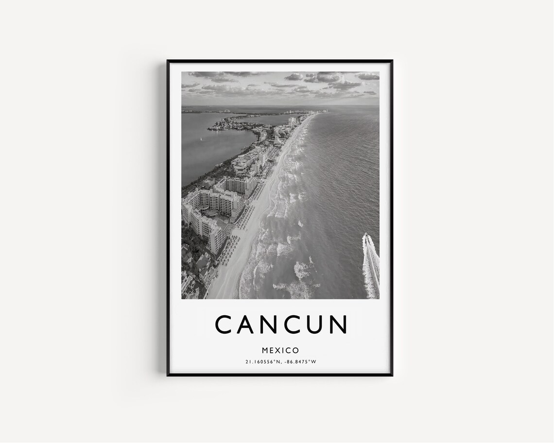 Cancun Travel Poster, Mexico Travel Art Print - Image 2