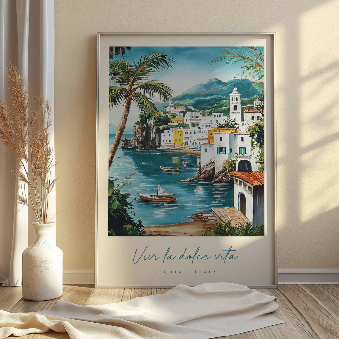 Ischia Poster Italian Travel Print Ischia Travel Art Ischia Wall Art Italy Art Italy Travel Decor Italian Travel Gift - Image 2