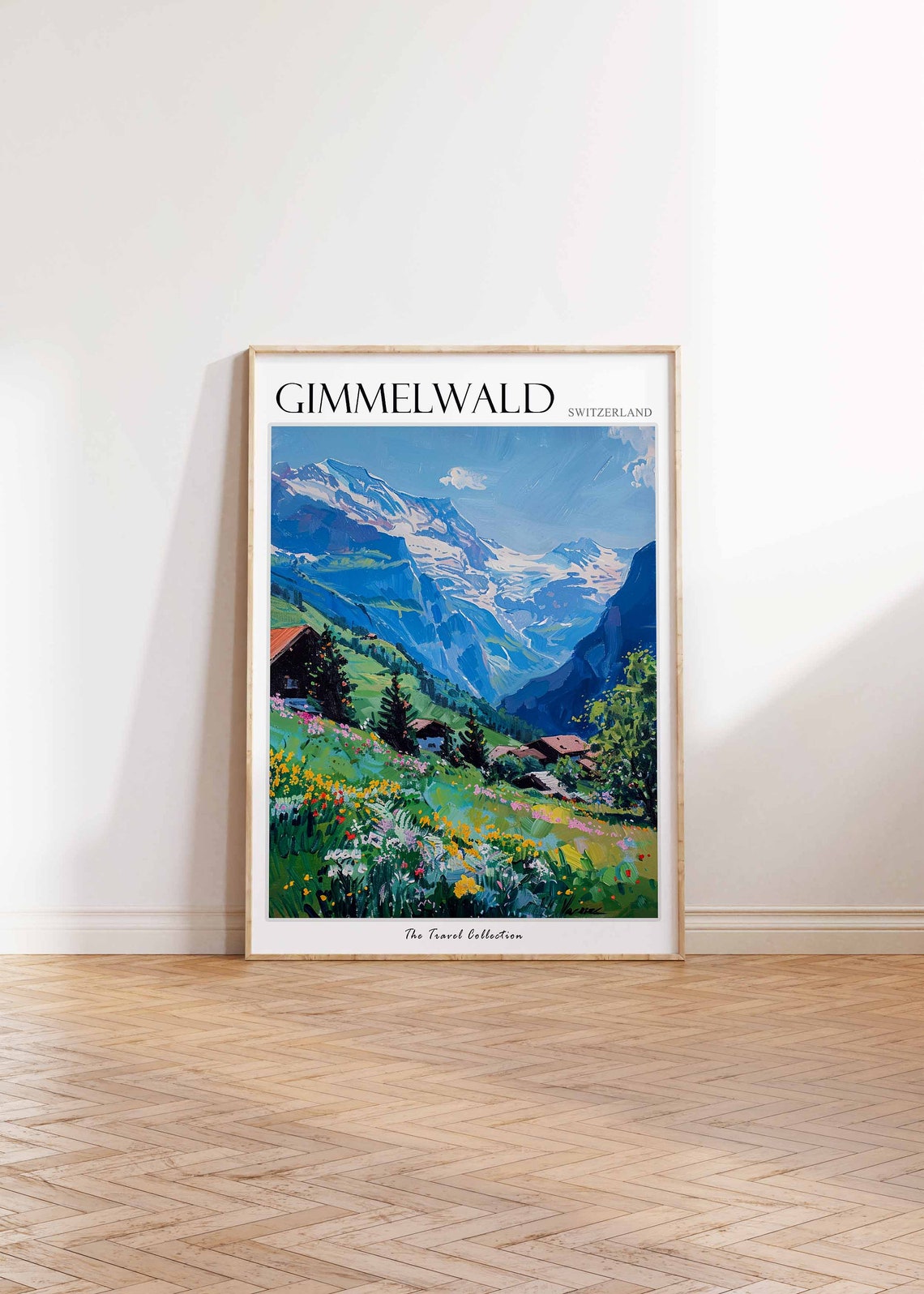 Gimmelwald Poster Switzerland Travel Print Swiss Decor Europe Travel Poster European Wall Art Gimmelwald Gift Gimmelwald Travel Poster - Image 2