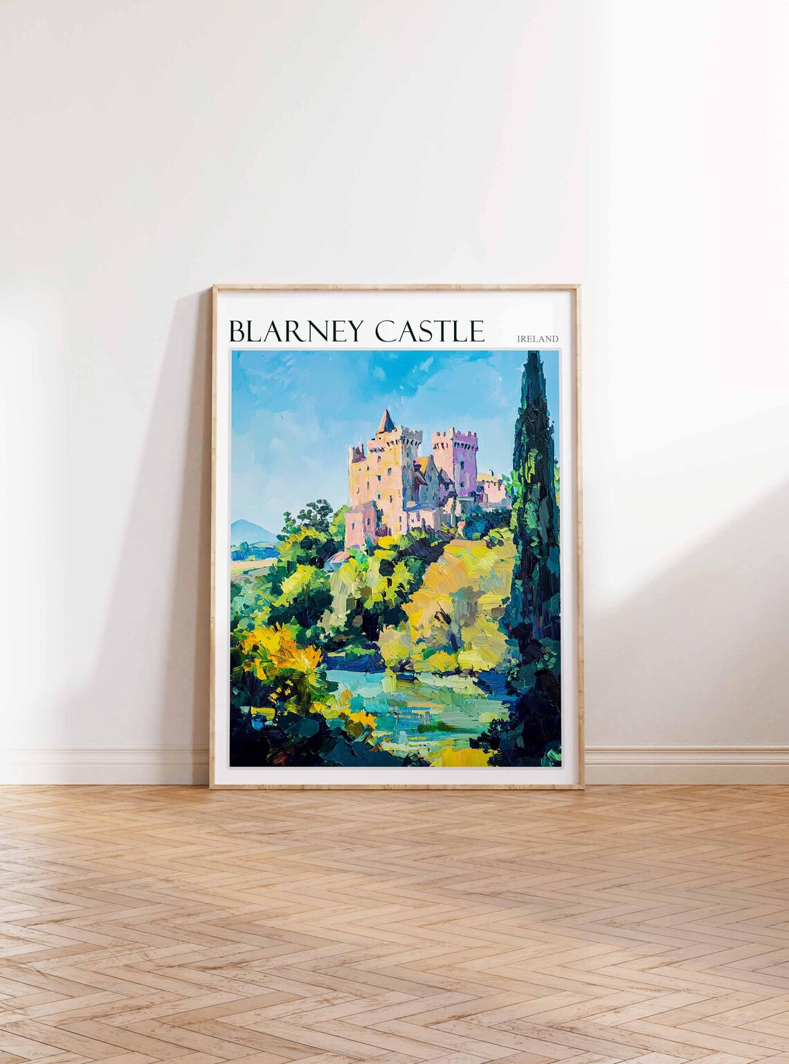 Blarney Castle Ireland Towers Above Green Woodland Scenic Poster - Image 3