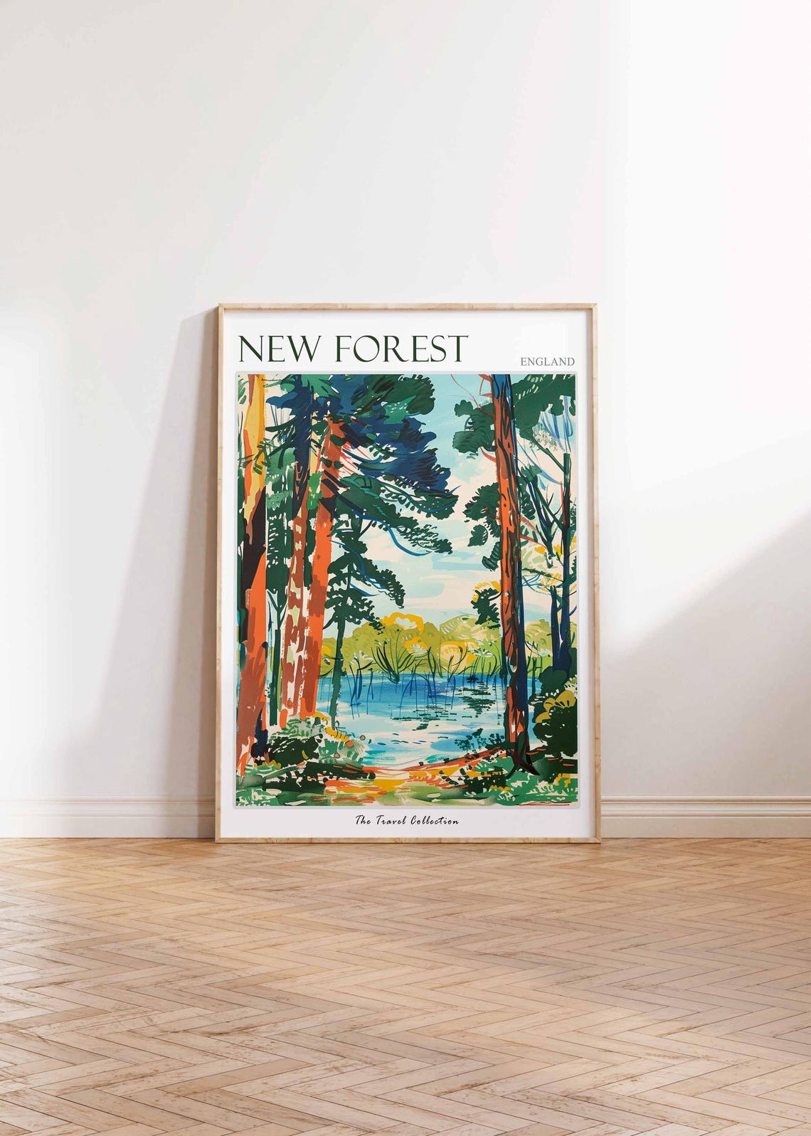New Forest Poster England Travel Poster Countryside Poster English Countryside New Forest Travel Print Countryside Travel Print - Image 2