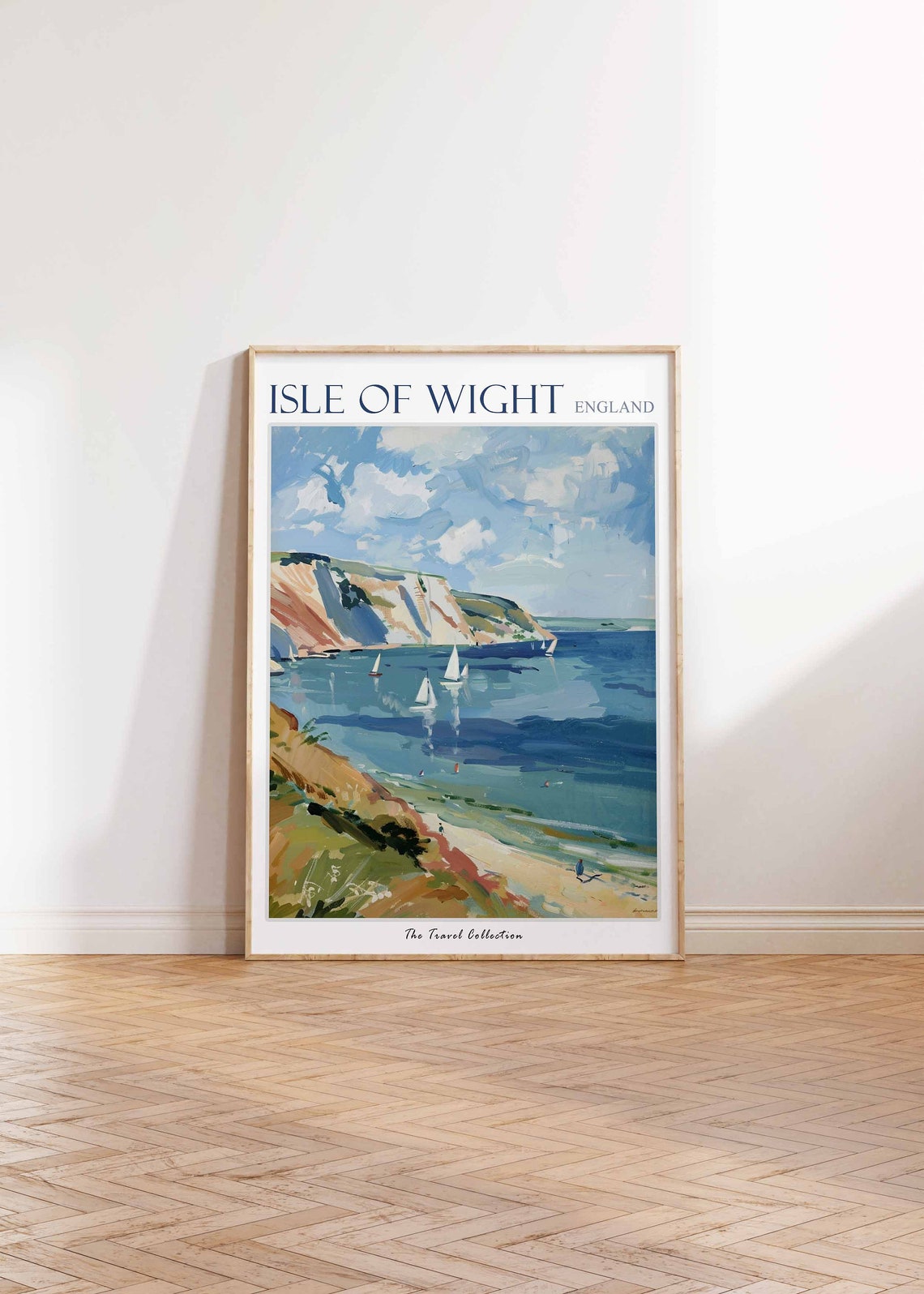 Isle Of Wight Travel Poster Isle Of Wight Travel Print Uk Travel Poster English Travel Print Isle Of Wight Gift Coastal Wall Art - Image 2