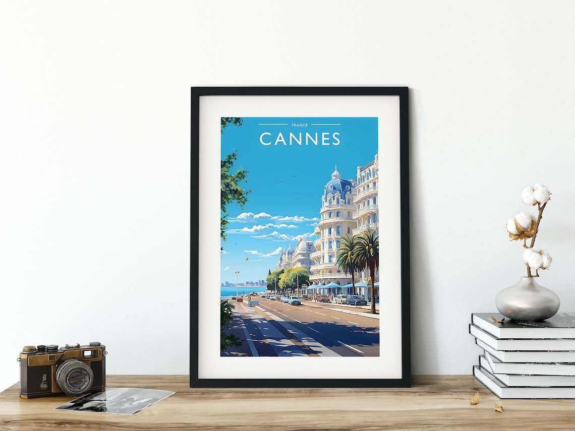 Cannes Travel Poster, France City Art Print - Image 3