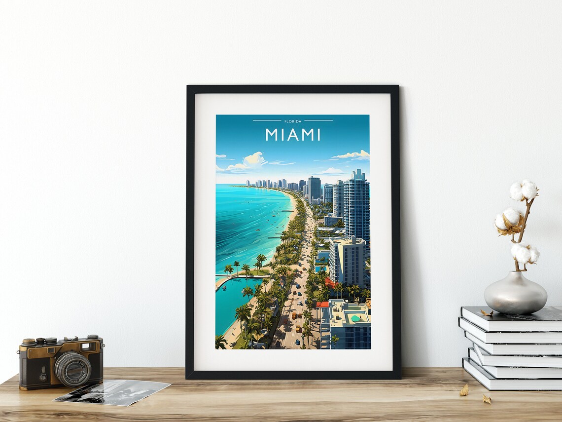 Miami Travel Poster, Florida Travel Wall Art - Image 3