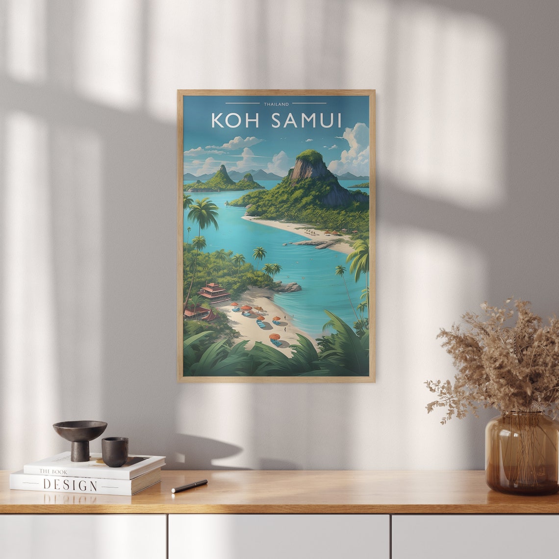 Koh Samui Thailand Tropical Beach Palm Trees Island Travel Poster - Image 5
