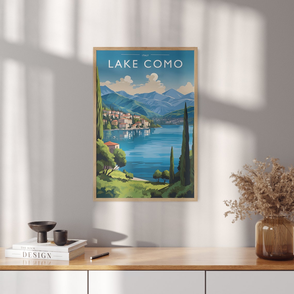Lake Como Italy Lakeside Village Alpine Mountains Travel Poster - Image 5