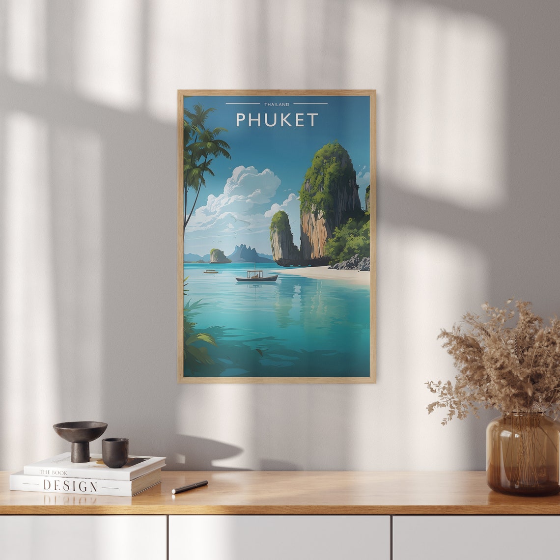 Phuket Thailand Limestone Cliffs Turquoise Bay Travel Poster - Image 5