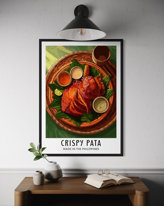 Crispy Pata Filipino Food Deep Fried Pork Leg Kitchen Decor Cuisine Poster