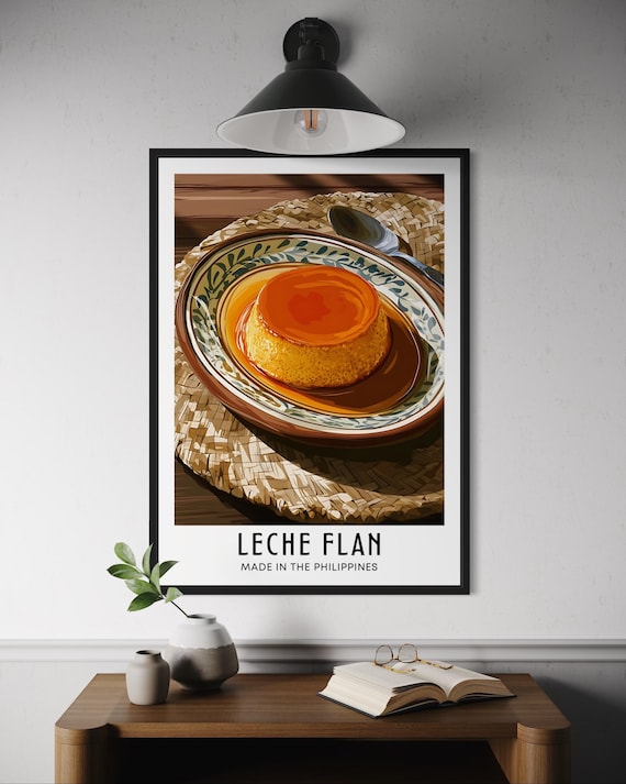 Leche Flan Filipino Dessert Philippines Caramel Custard Poster
