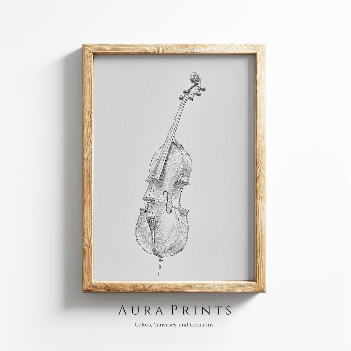 Vintage Musical Instrument Sketch Line Art Print
