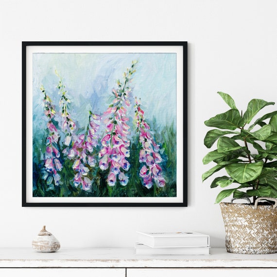 Foxglove Illustration Garden Print by Katie Jobling