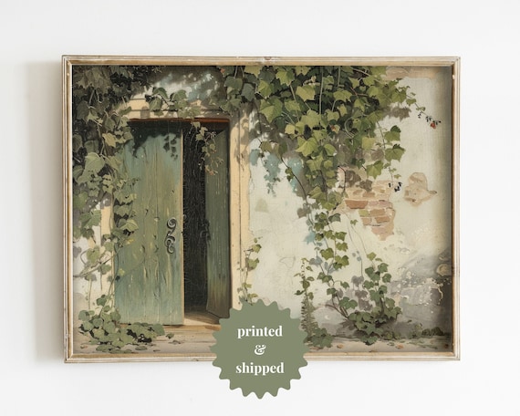 Old Cottage Door With Ivy - Vintage Style