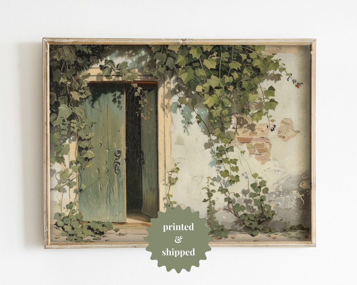 Old Cottage Door With Ivy - Vintage Style