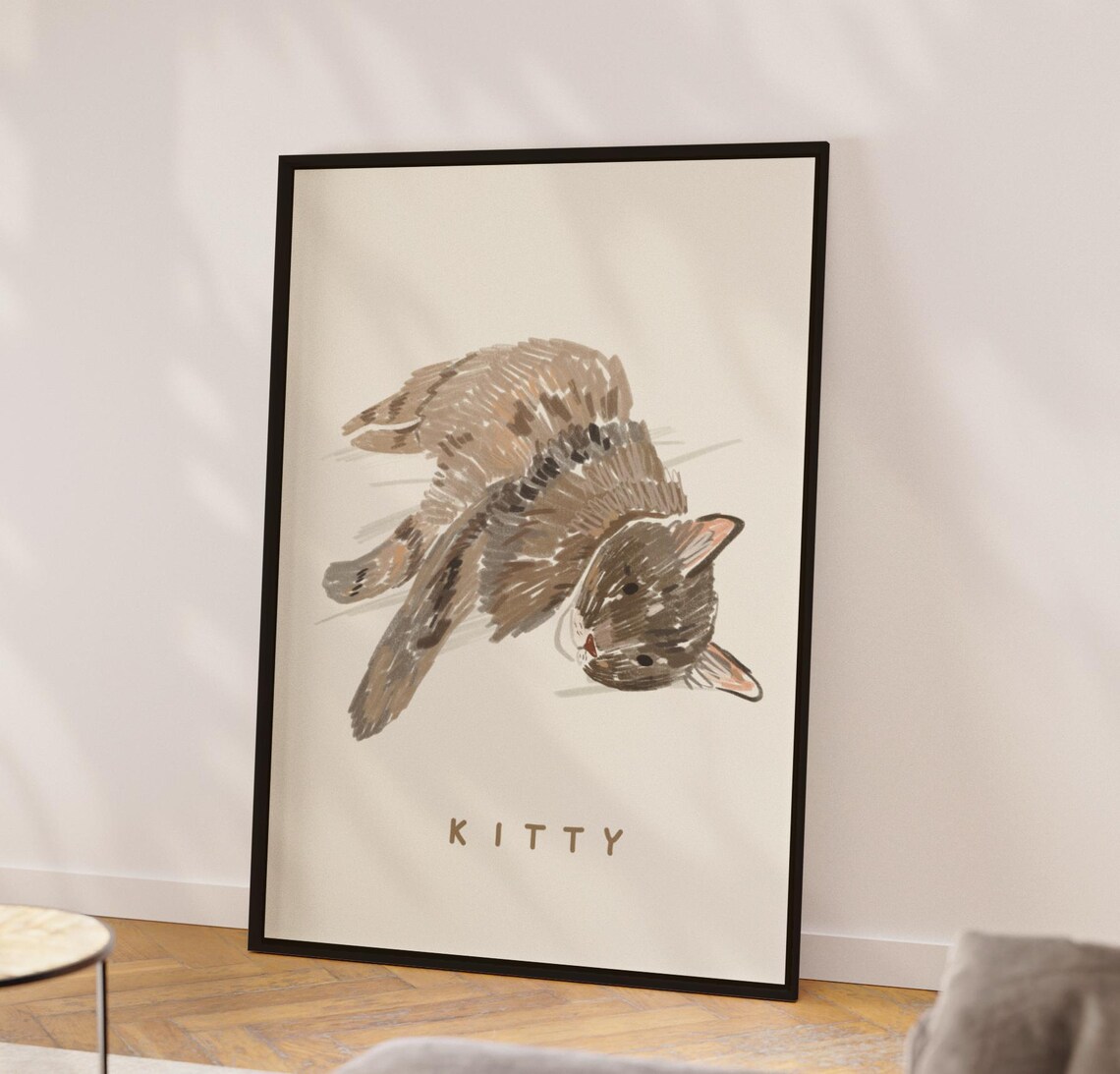 Custom Cat Portrait Watercolor Art Print