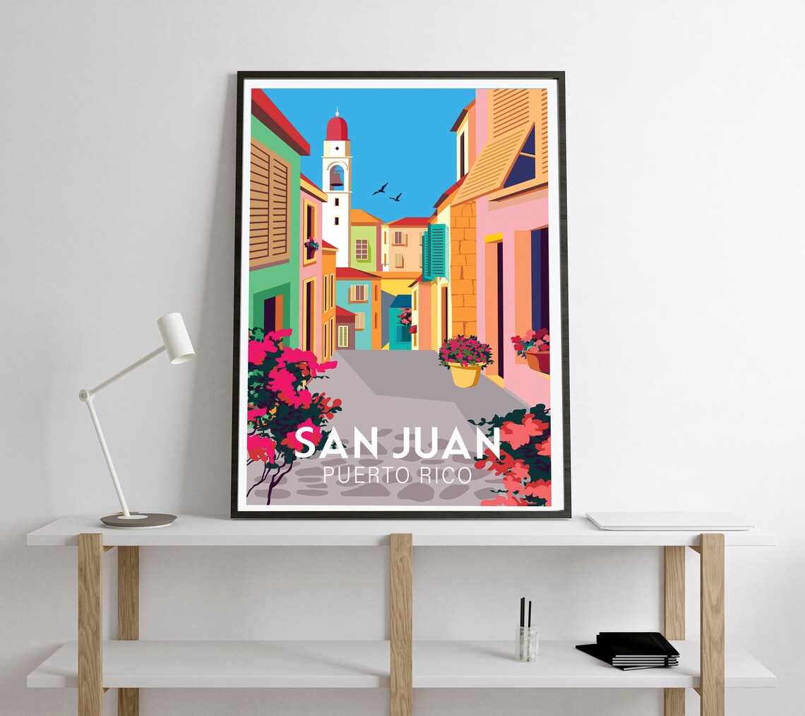 San Juan, Puerto Rico Travel Poster, Wall Art Print - Image 2