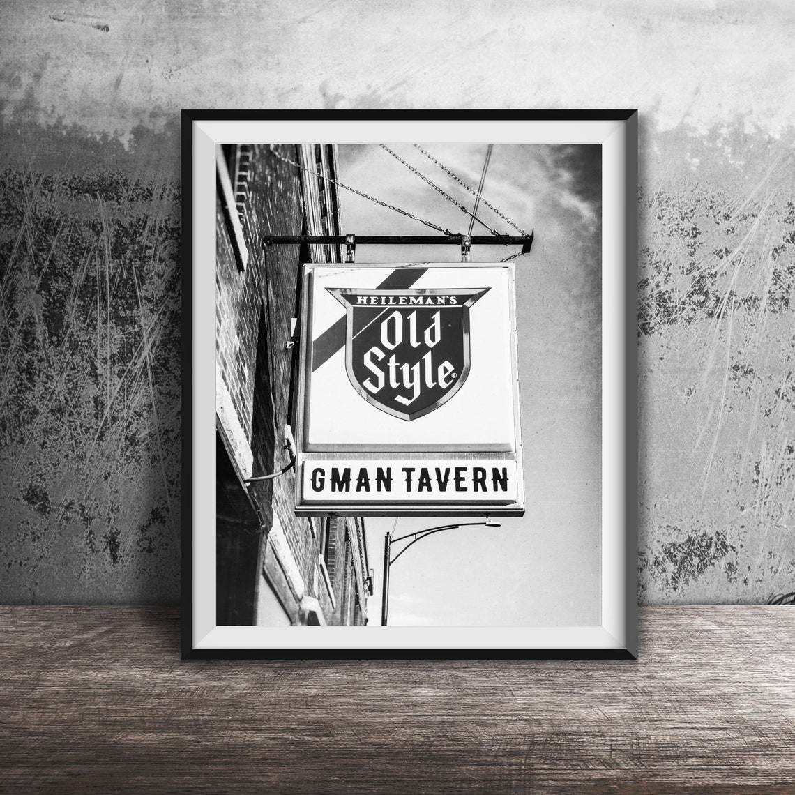 Gman Tavern Chicago Heileman's Old Style Beer Sign Photo Poster - Image 2