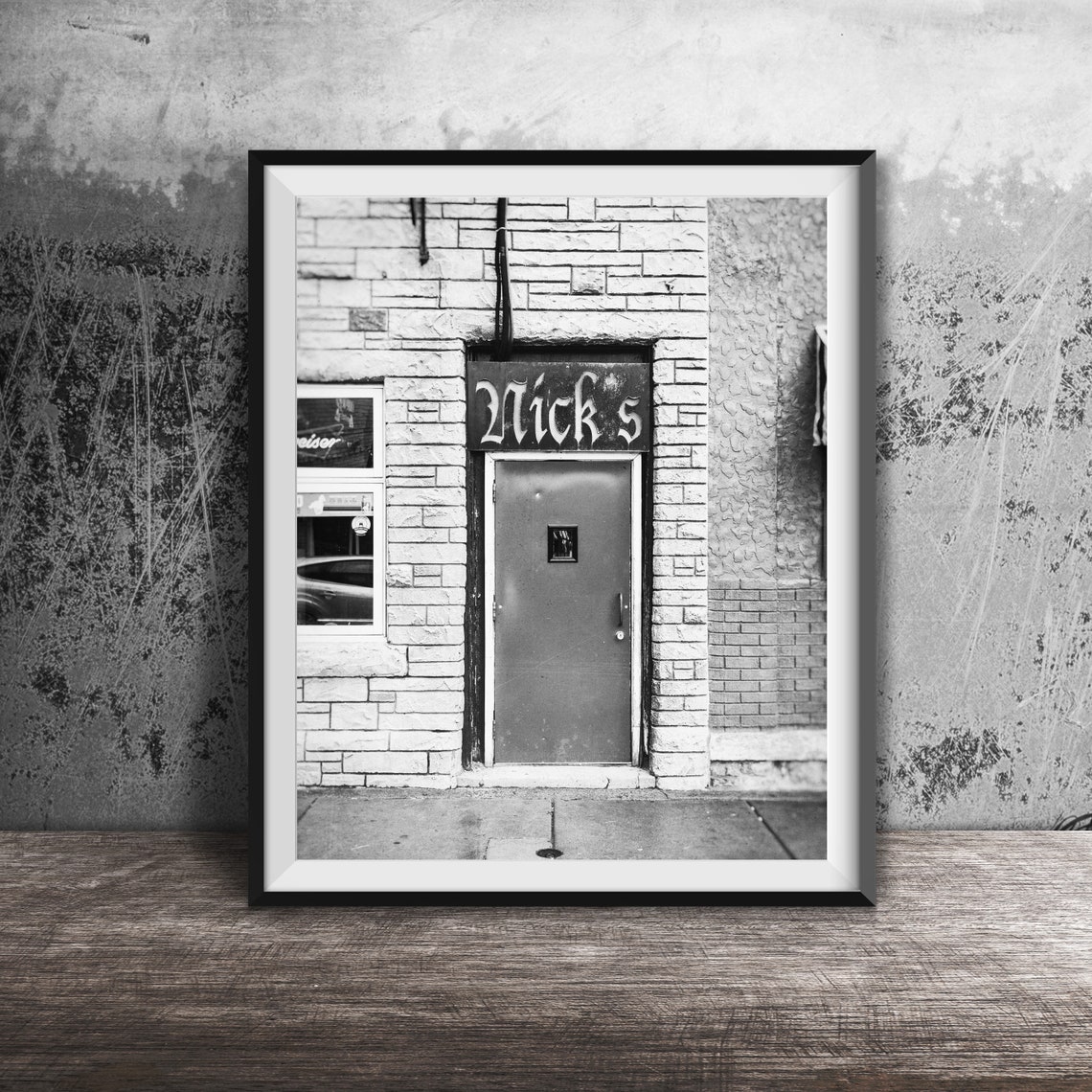 Nicks Bar Green Door Stone Facade Platteville Wisconsin Tavern Poster - Image 2