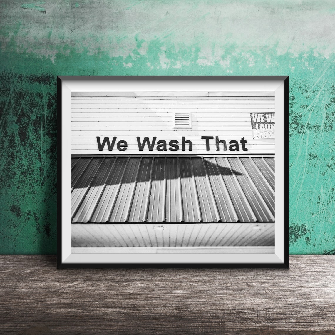 We Wash That Funny Red Laundry Room Wall Sign Photo Art Poster - Image 2