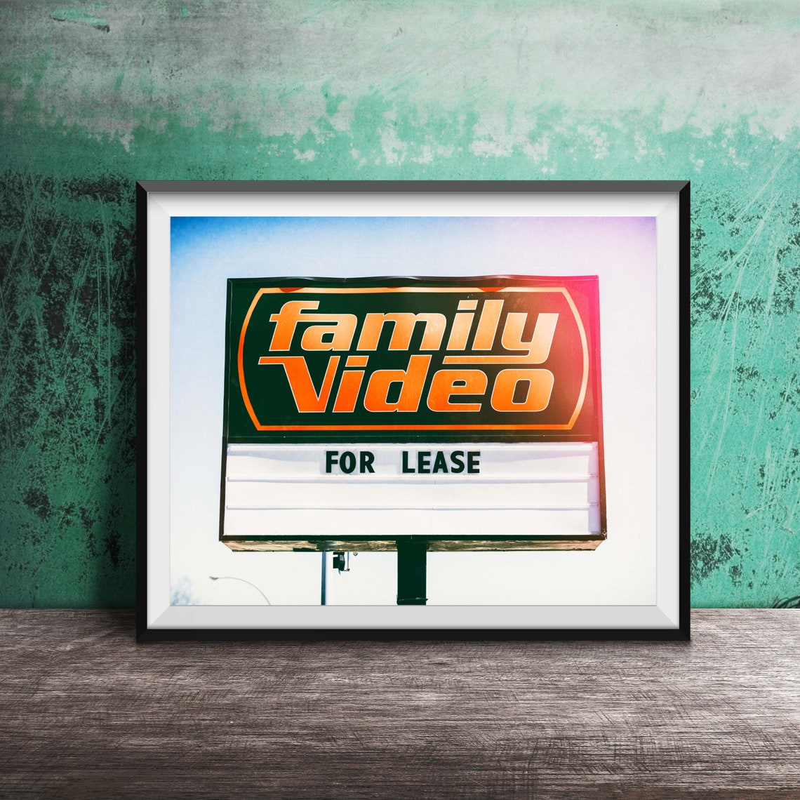 Family Video Sign Photography Movie Rental Sign Wall Art Unframed Photography Print Closed