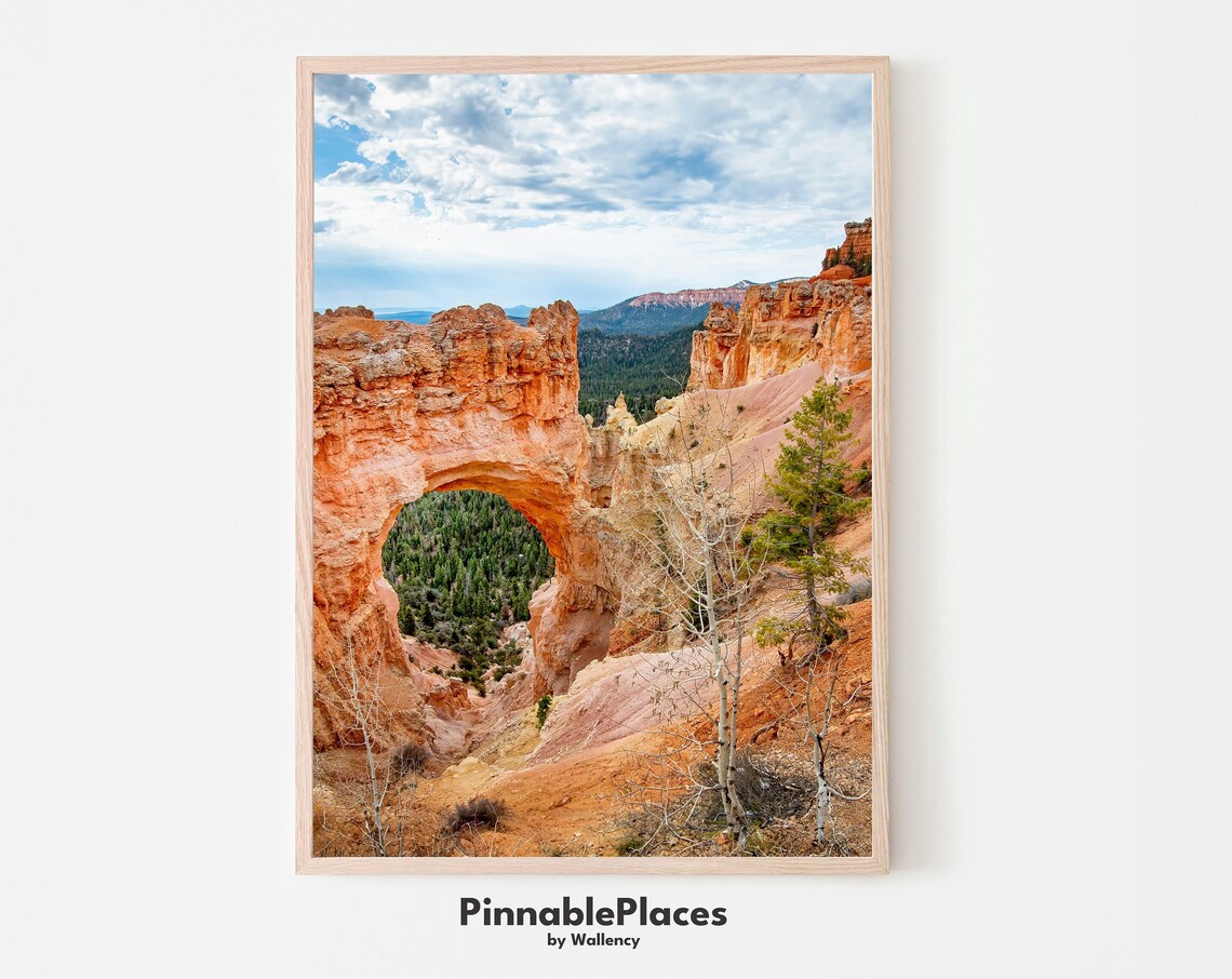 Stunning Bryce Canyon National Park Red Rock Stone Arch Photo Poster