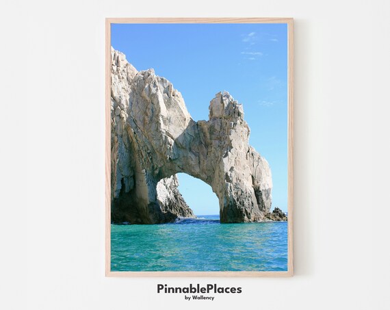 Cabo San Lucas El Arco Turquoise Water Rock Arch Coastal Photo Poster