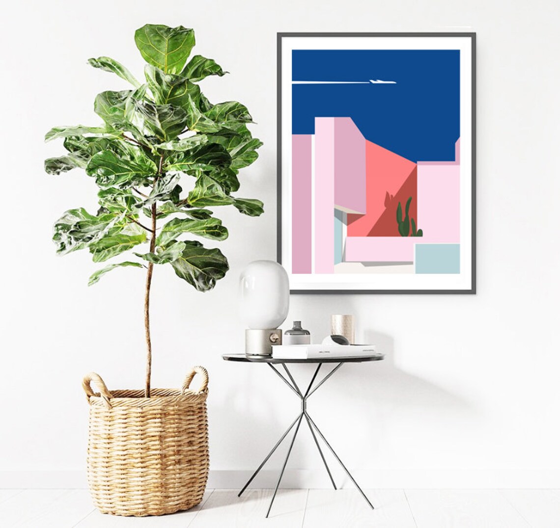 Art Deco Architectural Poster, Colourful Wall Art - Image 2