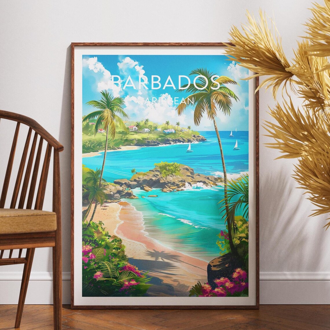 Barbados Travel Print Caribbean Poster Wall Art
