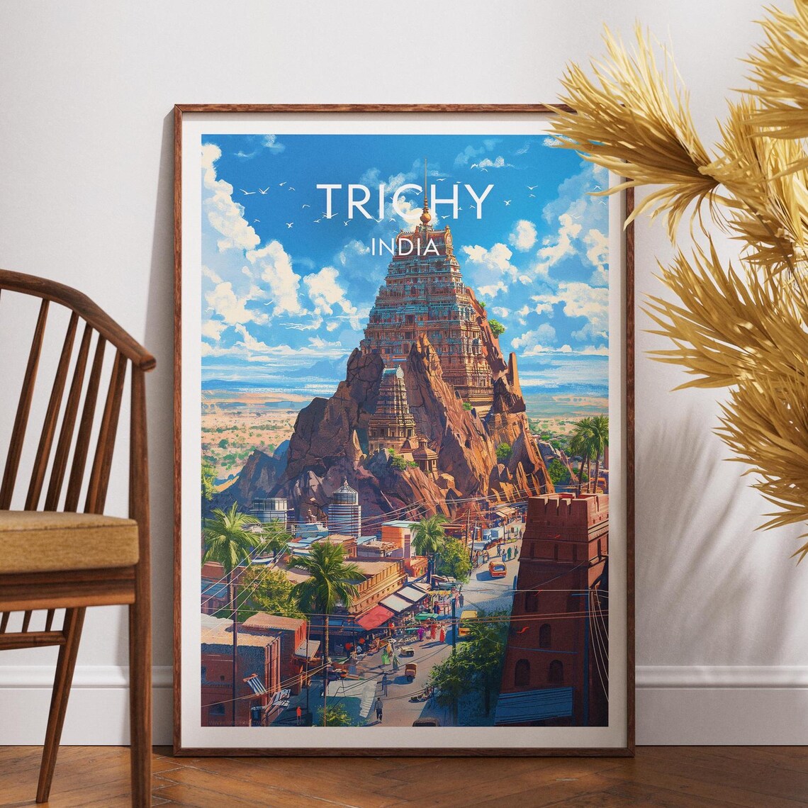 Trichy Travel Poster, Tiruchirappalli India