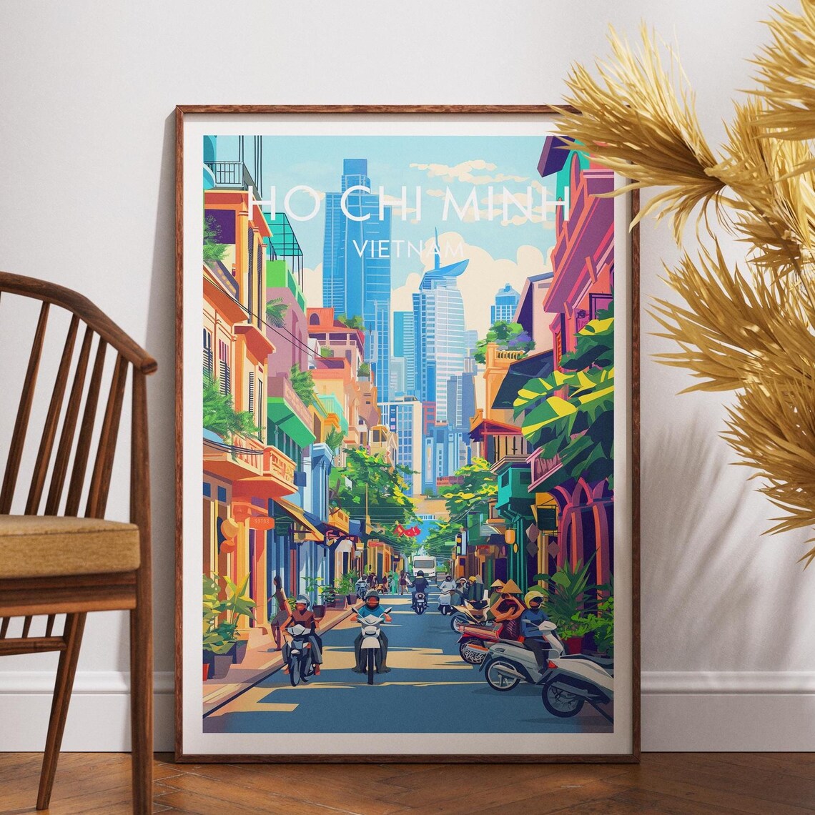 Ho Chi Minh Travel Print Vietnam Poster Wall Art