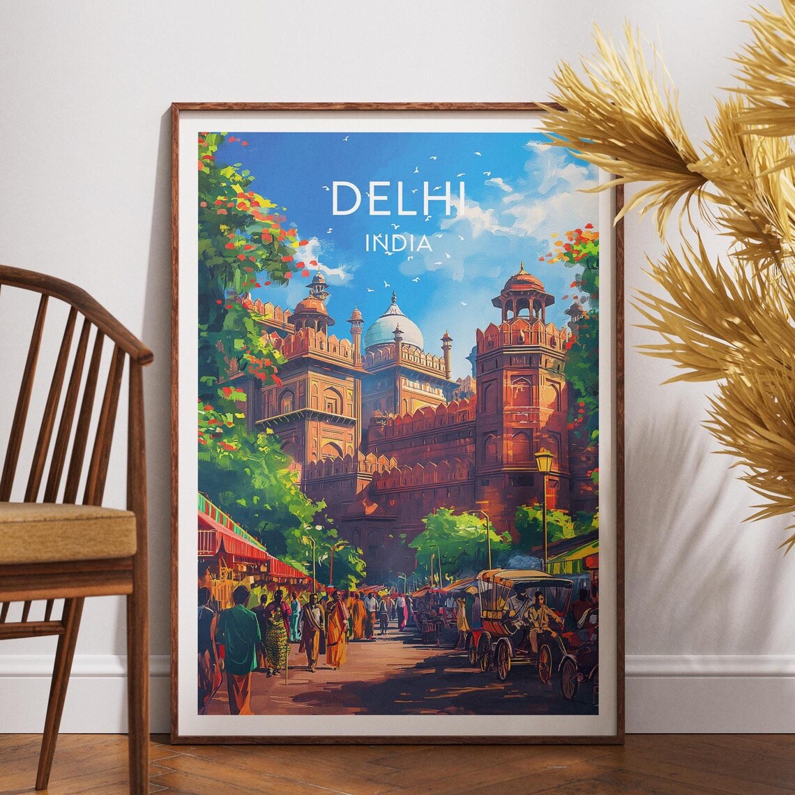 Delhi Travel Poster, India Gate Art Print