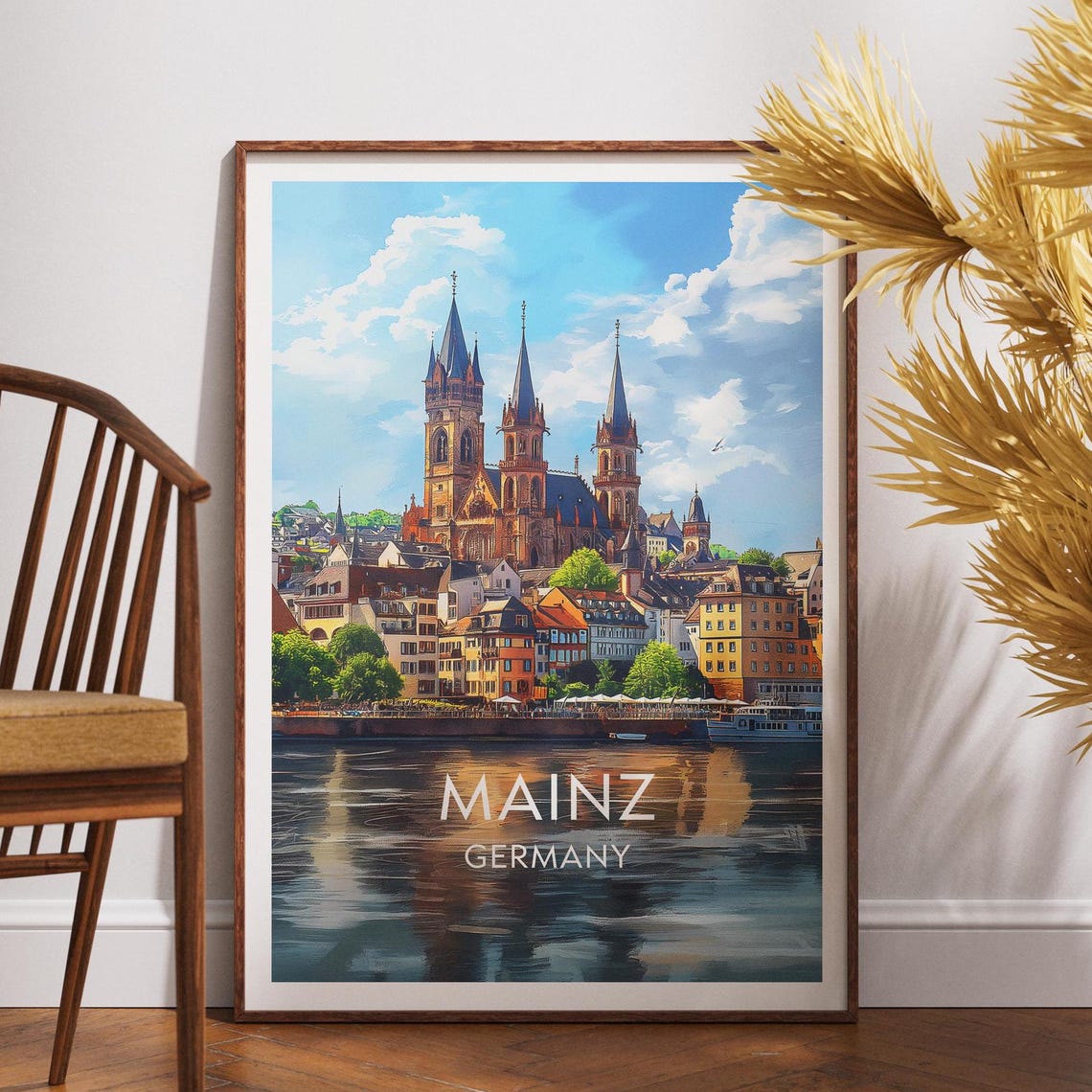 Mainz Travel Poster, Germany Wall Art