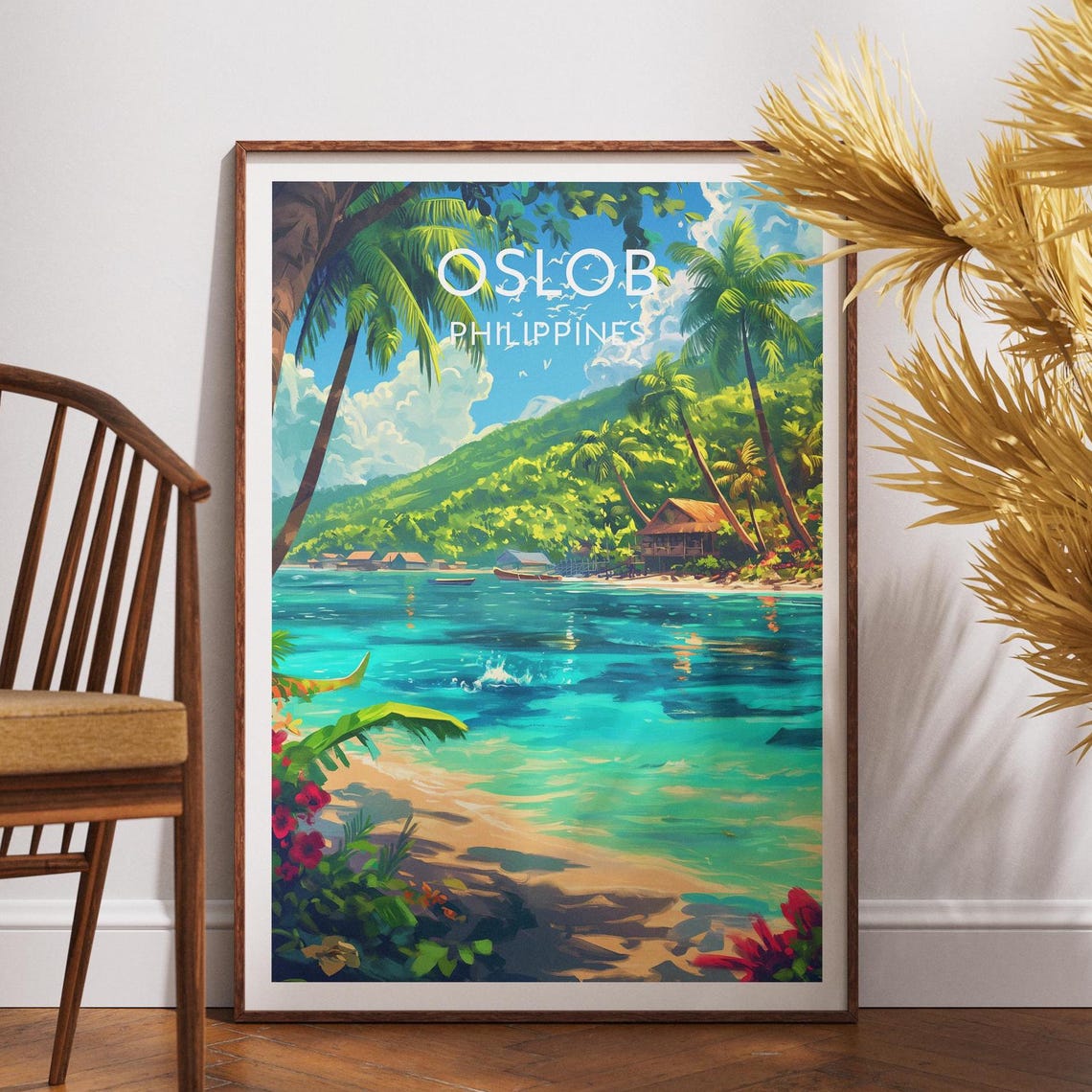 Oslob Island Travel Poster, Philippines