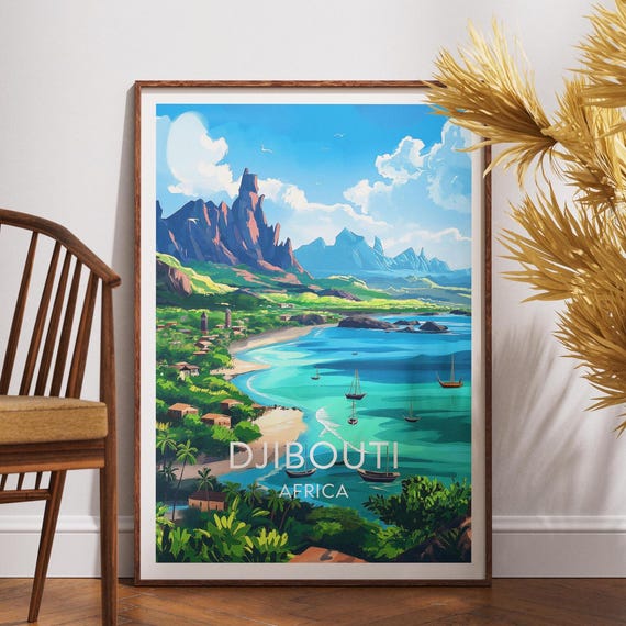 Djibouti Travel Print Wall Art Poster Africa City