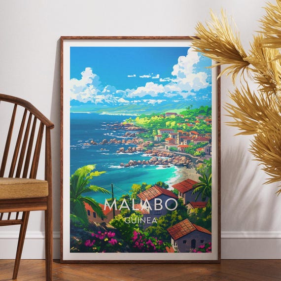 Malabo Travel Print Equatorial Guinea Poster Wall Art Africa