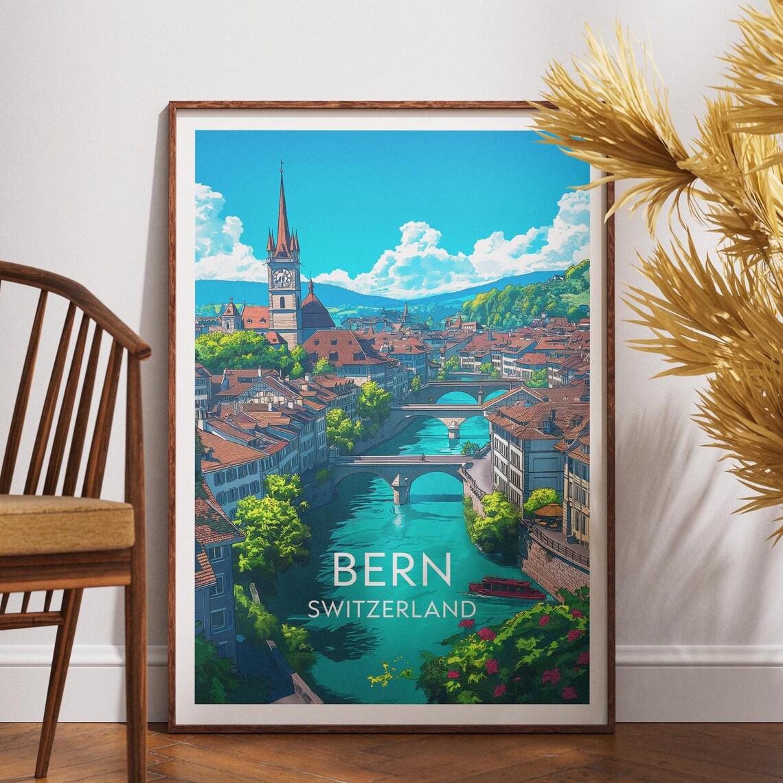 Bern Travel Poster, Switzerland Wall Art