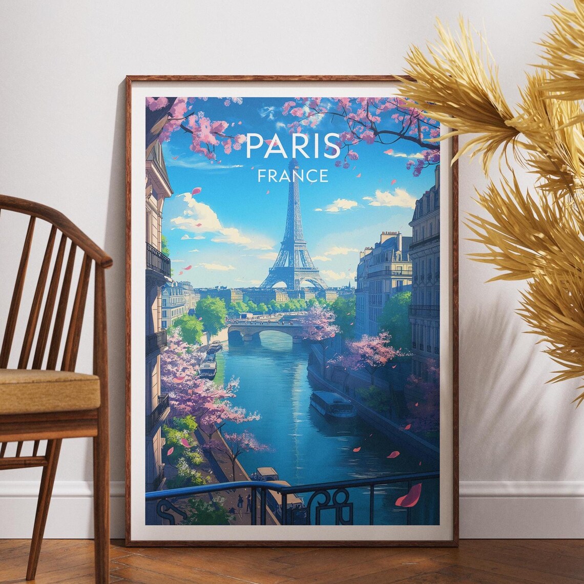 Paris Travel Poster, France Eiffel Tower