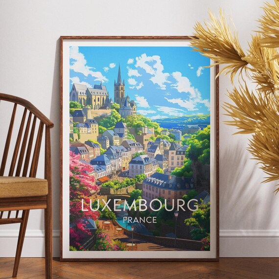 Luxembourg Travel Poster, Europe City