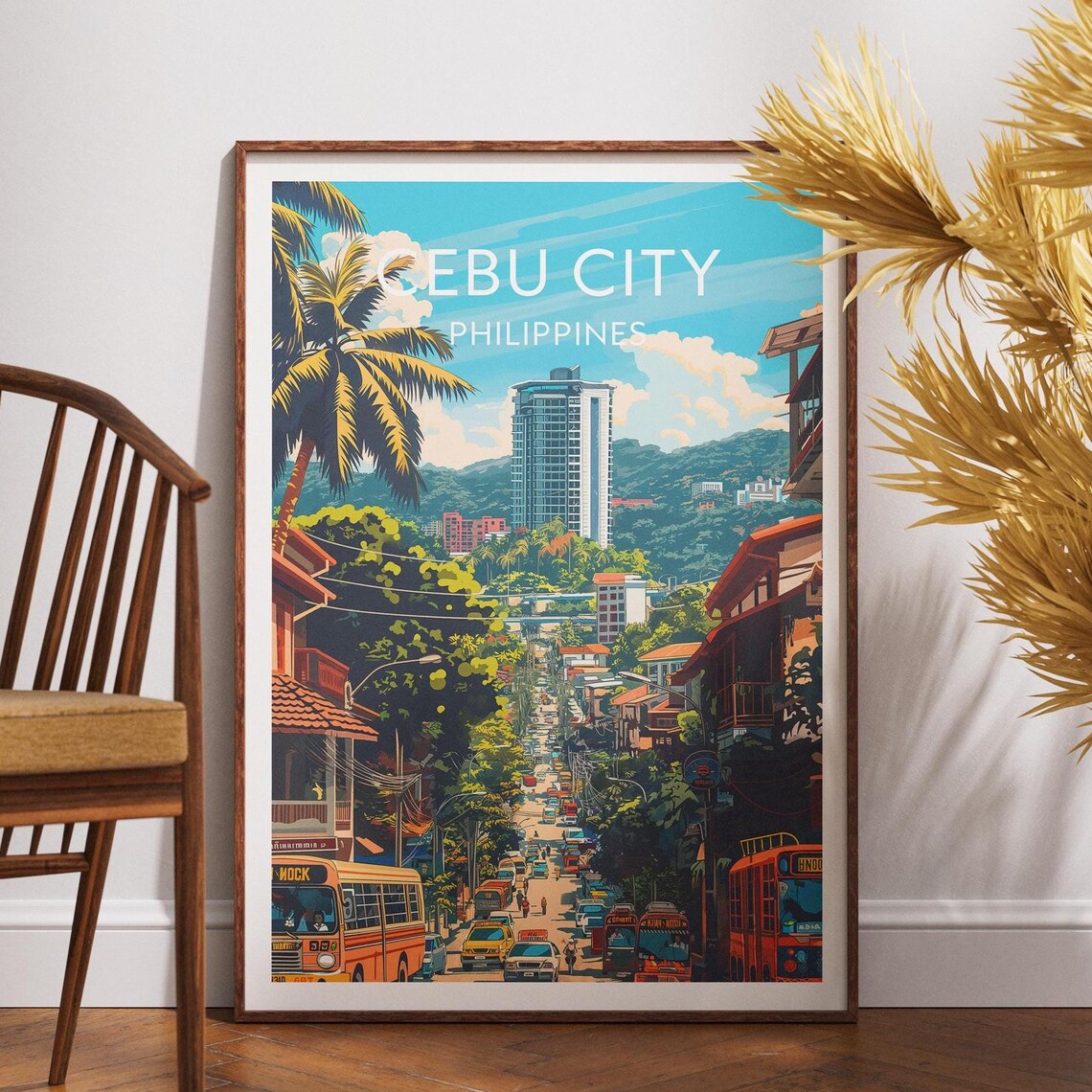 Cebu City Travel Poster, Philippines Wall Art