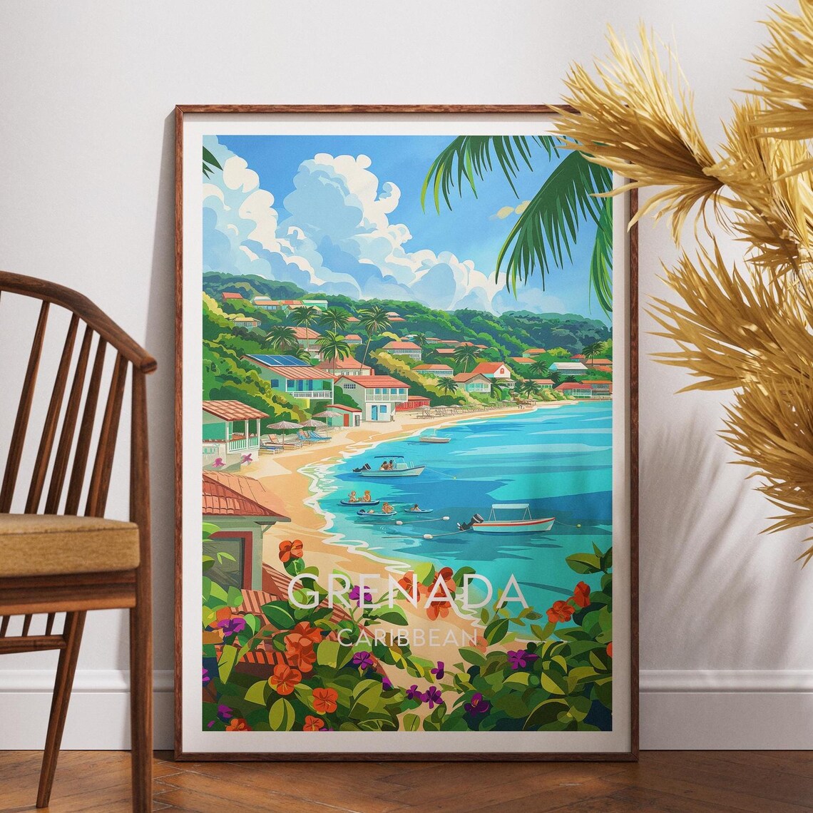 Grenada Travel Print Caribbean Poster Wall Art