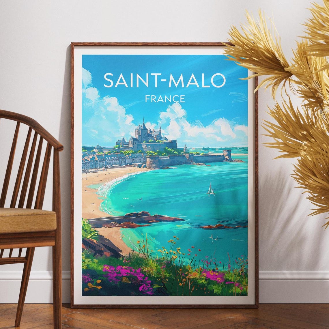 Saint-Malo Travel Poster, France Gift