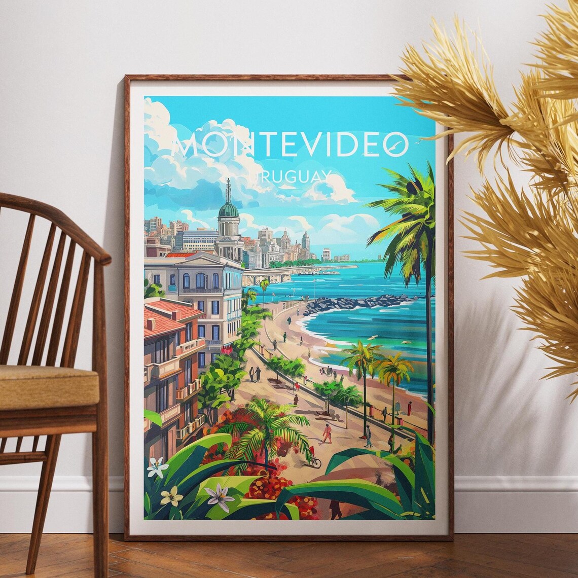 Montevideo Travel Print Uruguay Poster Wall Art South America