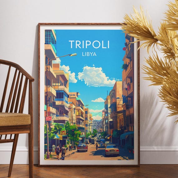 Tripoli Travel Print Libya Poster Africa Wall Art