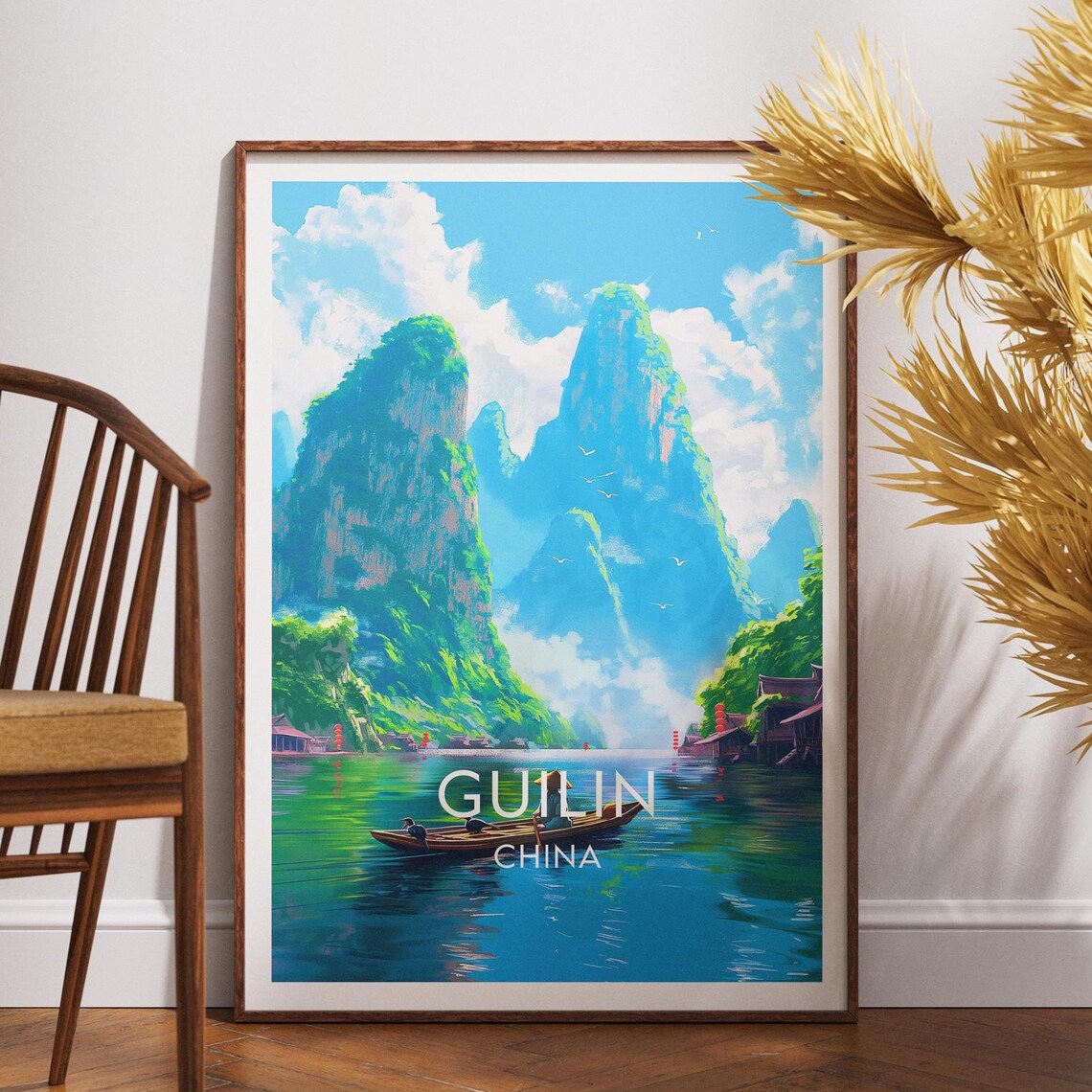 Guilin Travel Poster, China Asia Wall Art