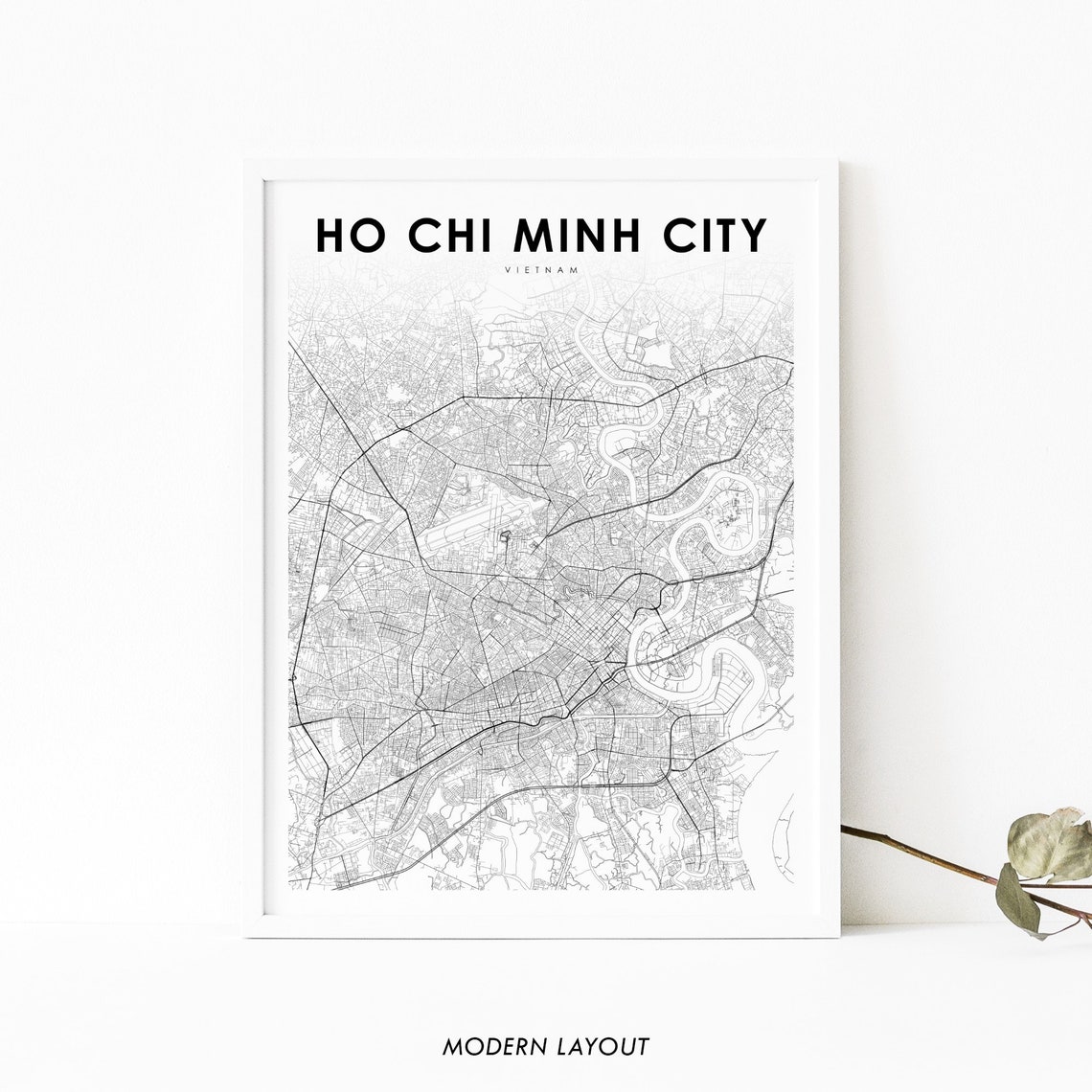 Ho Chi Minh City Vietnam Map Art Print