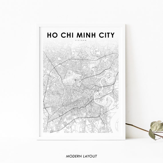 Ho Chi Minh City Vietnam Map Art Print