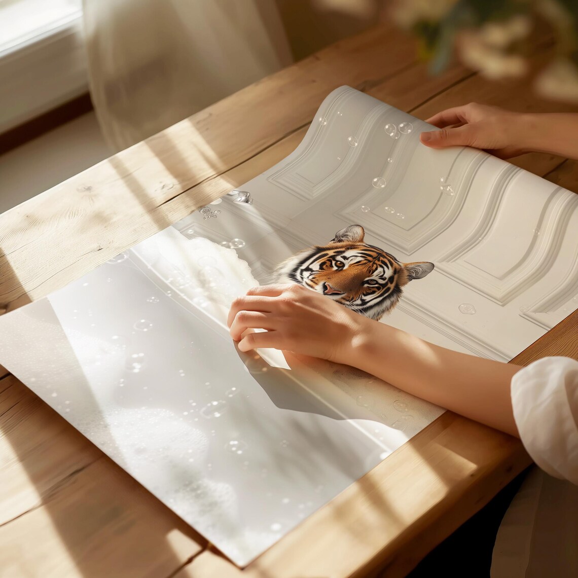 Tiger In Bathtub Bathroom Decor Poster Print - Image 2